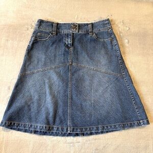 Fall Academic Denim A-Line Skirt Sz 4 Pair With Loafers/Blazer or Boots/Sweater